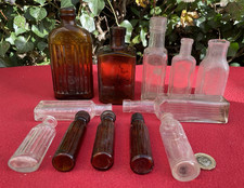 Collection Of Vintage Glass Bottles x 12 Inc Poison