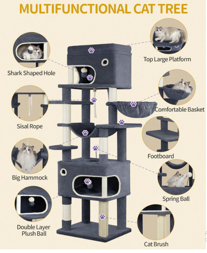 Large cat tree tall - large,