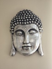 Stunning Silver 3D Buddah Head