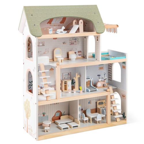 Playhouse green wooden - playhouse-green,
