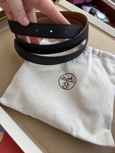 Hermes reversible leather belt - hermes,