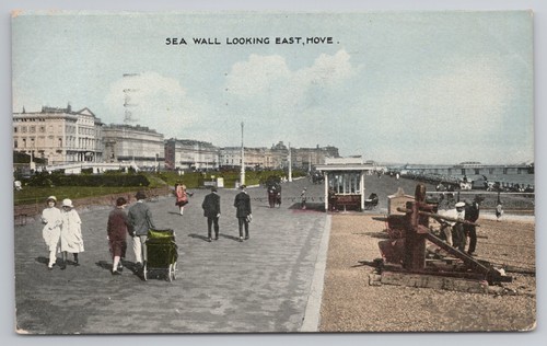 Sea wall looking east hove - wall,