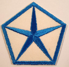 Chrysler Corporation Pentastar Vintage 1970's Dealership Patch Badge.  Old Stock