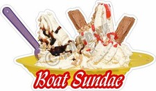 BOAT SUNDAE, DOUBLE FLAKE ICE