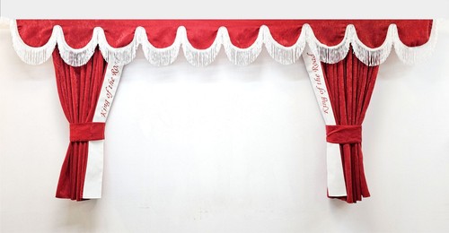 Red dutch style - dutch, curtains