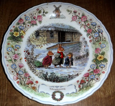 Wedgwood Foxwood Tales Plate By Brian Paterson ~ Tobogganing ~ Excellent