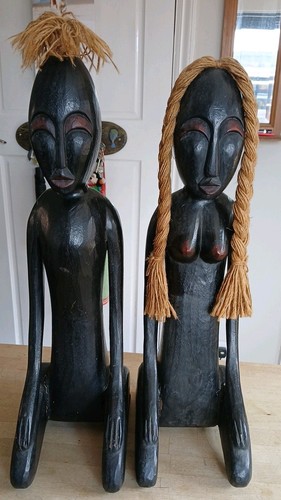Large african wood carvings - 2,