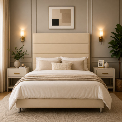 Row lined padded - padded, headboard