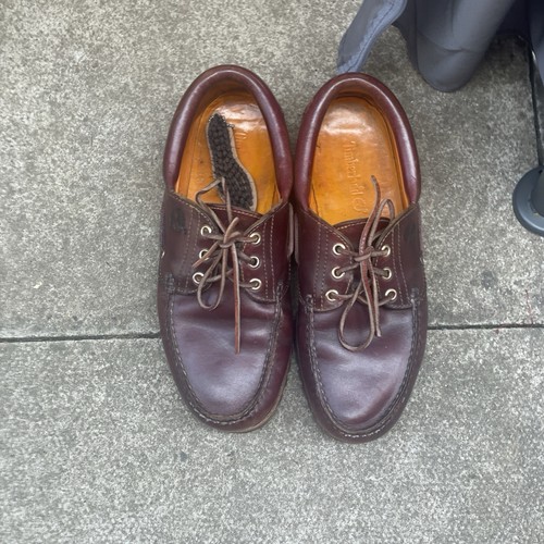 Men brown leather boat - men's,