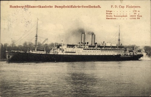 Postcard speed steamer cap - speed,