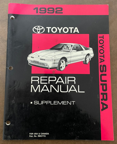 1992 toyota supra manual - toyota,