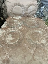 Six 6inch Vintage Glass Plates