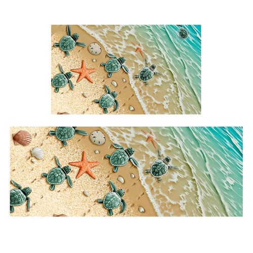 Beach kitchen rugs - rugs, piece