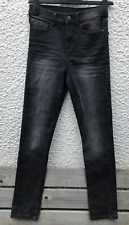 RJR John Rocha Brooke Denim Dark Grey High Waist Slim Jeans Size 8R