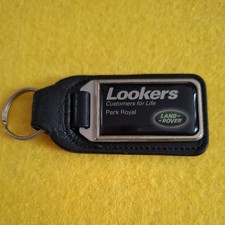 Vintage Land Rover Lookers Car Keyring Keychain Leather Collectable