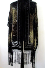 Black and Gold Velvet Devore