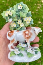 18th Century Derby Cow Figure 4 1/2 Inches like Staffordshire miniature antique 