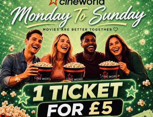 Cineworld ticket monday - 1x,
