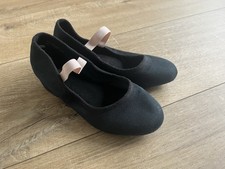 Dance Character Canvas Shoes Size 12.5-23 UK Black