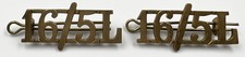 Genuine 16th/5th Lancers Metal Shoulder Titles