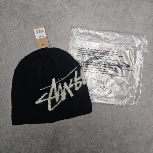 Stüssy brushed beanie black - brushed,