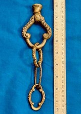 LARGE Antique Brass Hook Loop