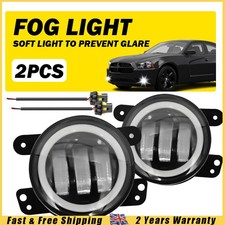 2x 4 Inch LED Angel Eyes Fog Light Fit Ford Fiesta MK5 ST150 2005-2008 DRL Light