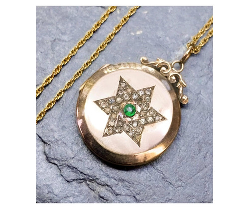 Antique 9ct gold locket - antique,