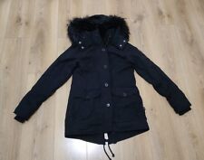 Hollister Women Faux Fur-Lined Cozy Parka Black Size S
