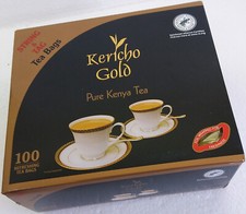 Kericho Gold Pure Kenya Tea – 100 premium tea bags with string & tag