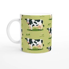Rustic Cow Design Ceramic Mug - Farm Animal Lover Gift