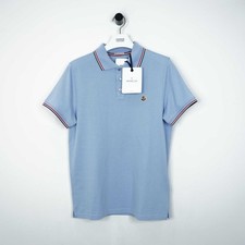 Moncler Sky Blue Trimmed Polo