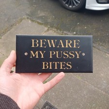 Beware of the Cat sign