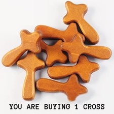 1 - HOLDING CROSS POCKET SIZE CHRISTIAN RELIGIOUS PALM - HAND - PRAYER - COMFORT