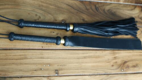 Leather flogger paddle tail - flogger,