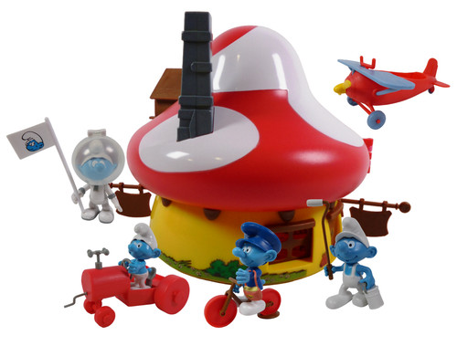 Smurfs house with action - house,