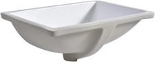 Undermount Ceramic Vessel Sink 16" x 11" White New UK Stock
