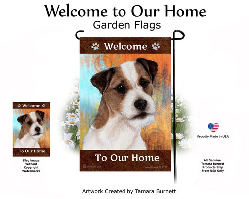 Welcome garden flag double - welcome,