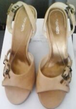 Vintage Barratts Light Pink Wedge Sandals/Shoes, Size 5.