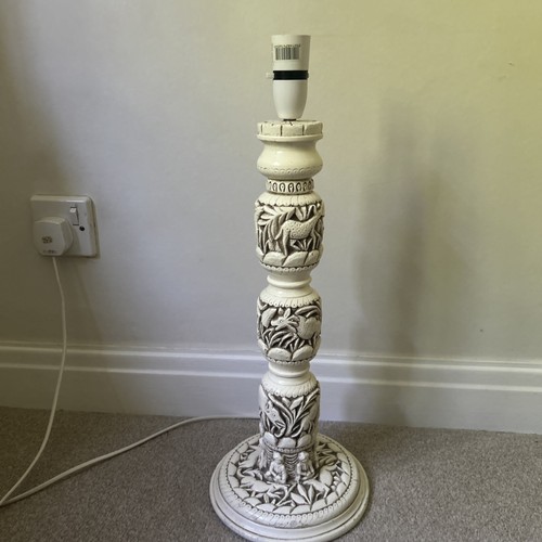 Vintage indian cream carved - indian,