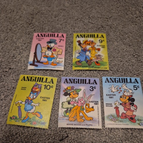 Anguilla easter disney stamps - easter,