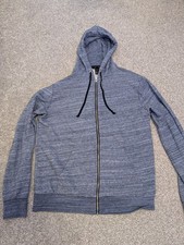 H&M Mens Basic Blue Zipped