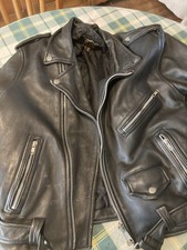 Leather Jacket Size 40 Old School Biker Jacket Motorcycle Jacket