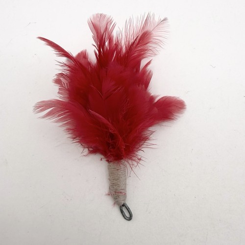Genuine vintage red feather - genuine,