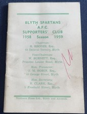 1958/9 Blyth Spartans supporters club hand book