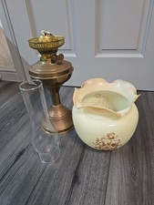 New Vintage Brass Oil Lamp with Shade Made In England