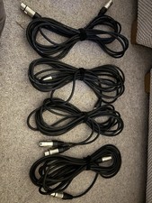 4 X 6m XLR Audio Cables Stagg 3-Pin Male To Female