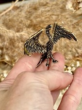 Beautiful Miniature Phoenix Statue in Solid Brass