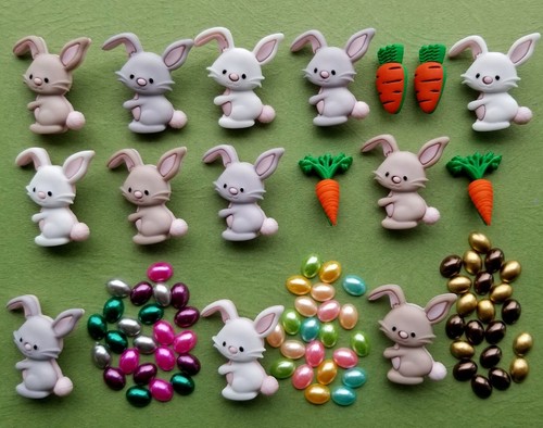 Bunny rabbit buttons tiny - bunny, &