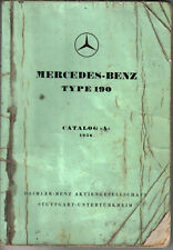 Mercedes Benz 190 Ponton Catalog A 1956 Original Spare Parts List Multilanguage